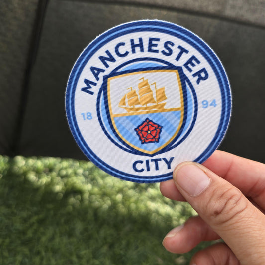 Manchester City Water bottle resistant! 3 x 3 in -