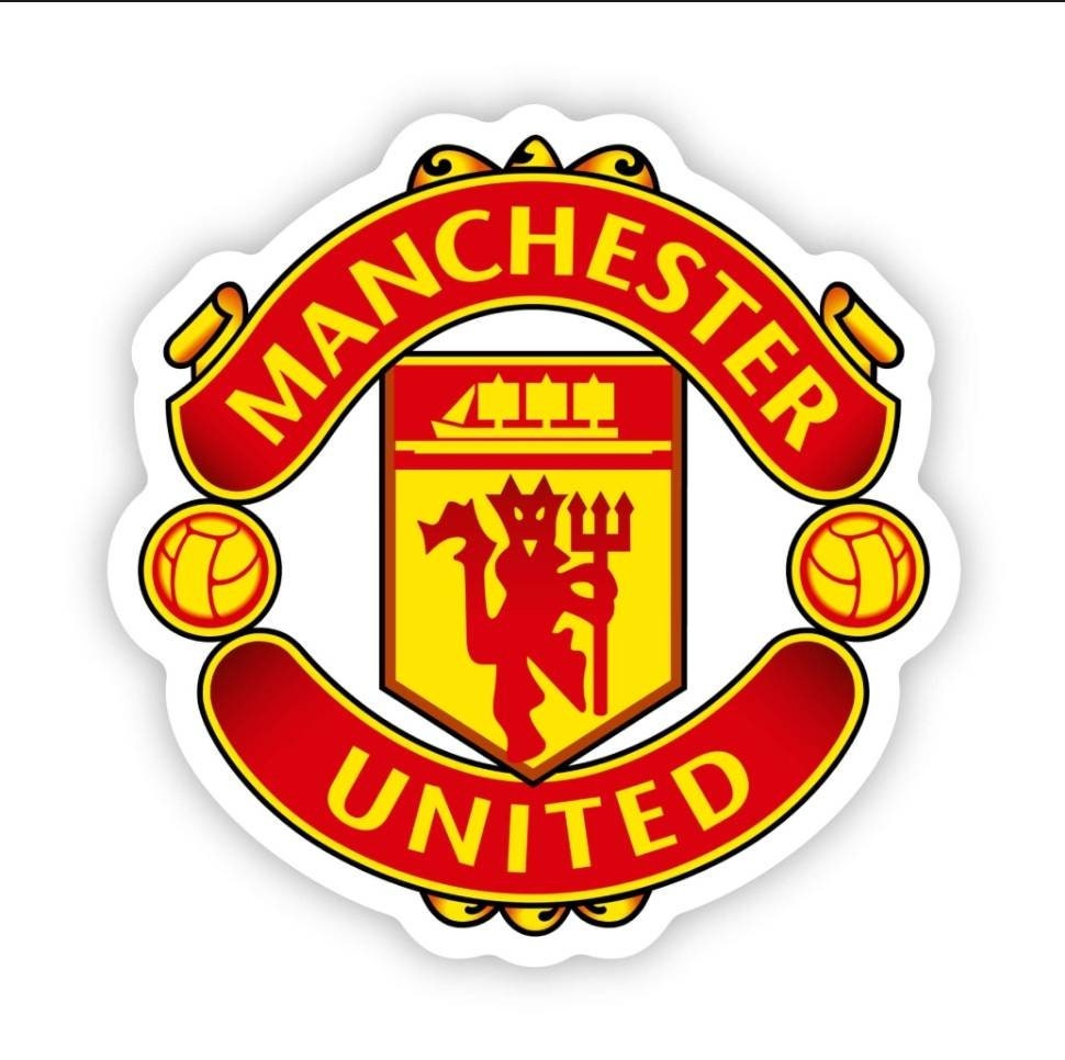 Manchester United Water 3.0" x 3.0" Die Cut Sticker