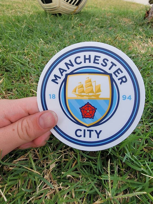 Manchester City Water bottle resistant! 3 x 3 in -
